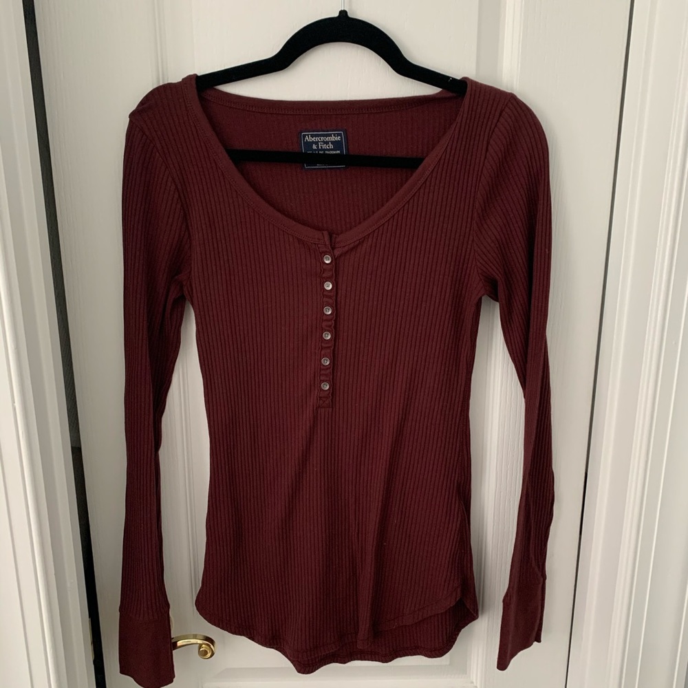 Abercrombie Ribbed Henley Shirt